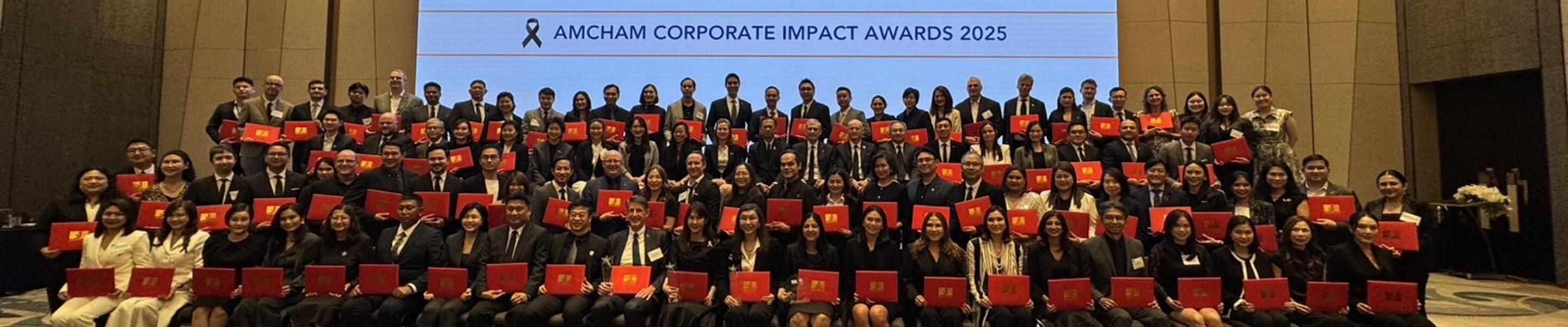 2025 AMCHAM Corporate Social Impact award - group photo
