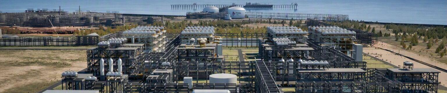 artist rendition of Rovuma LNG facilities