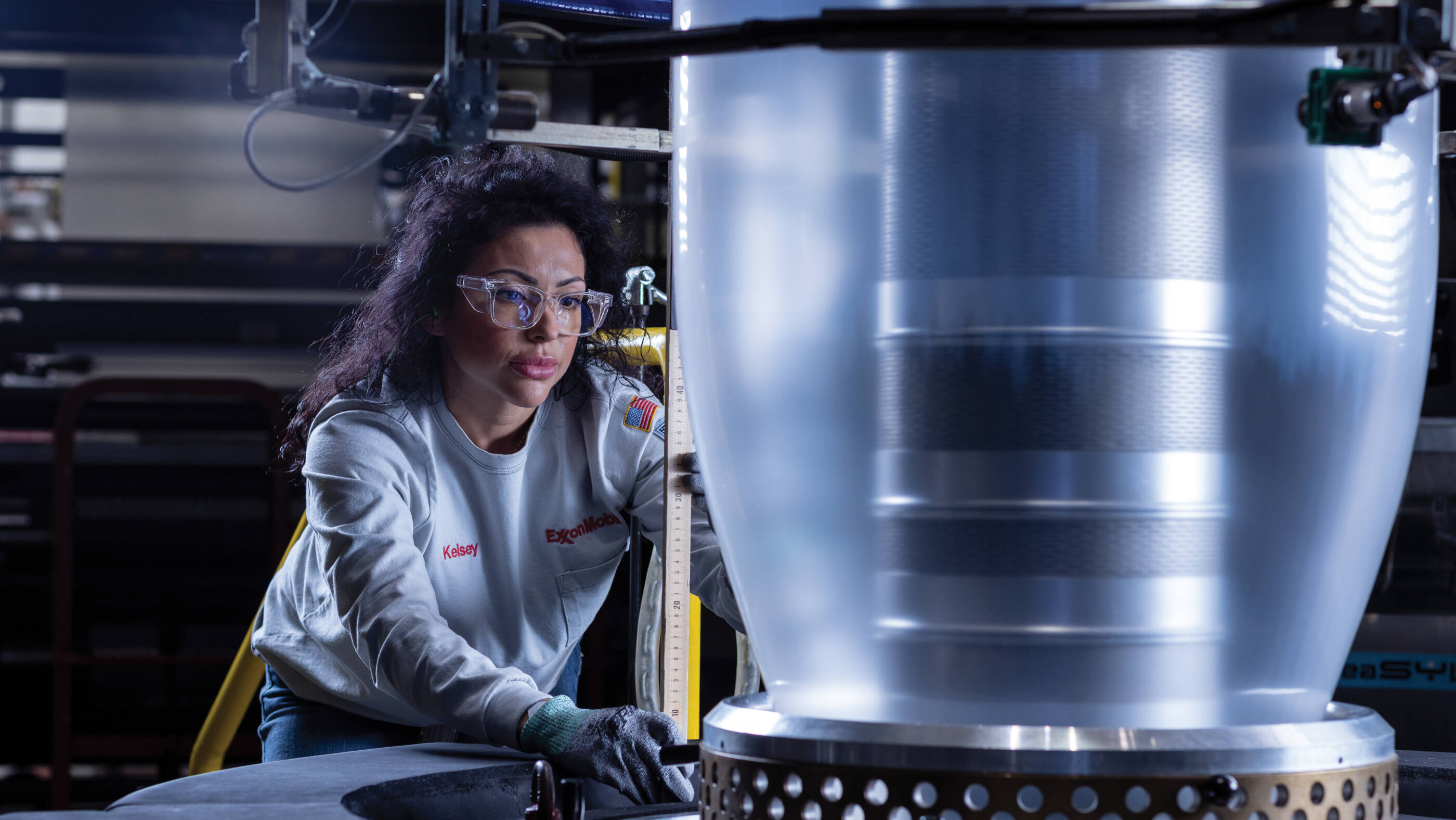 Female engineer working in Baytown Technology and Engineering Complex