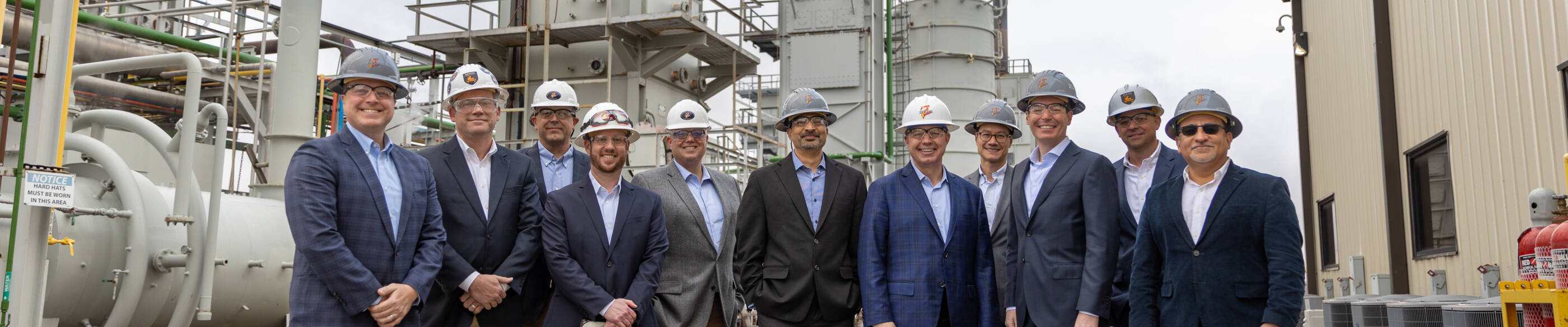 Group photo of employees at refinery