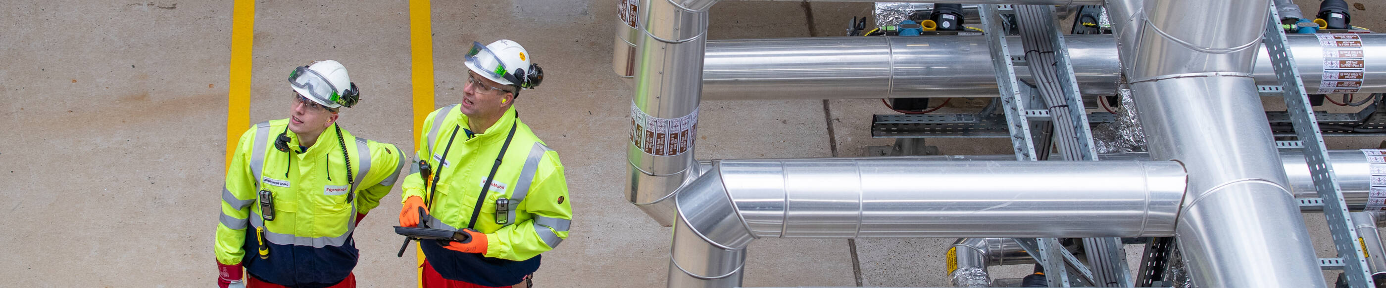 Employees conducting inspection at Rotterdam facility