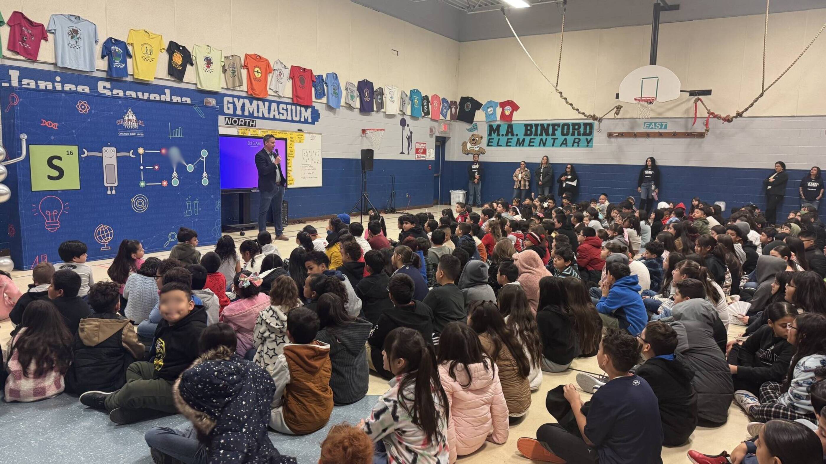 Students learning about STEM