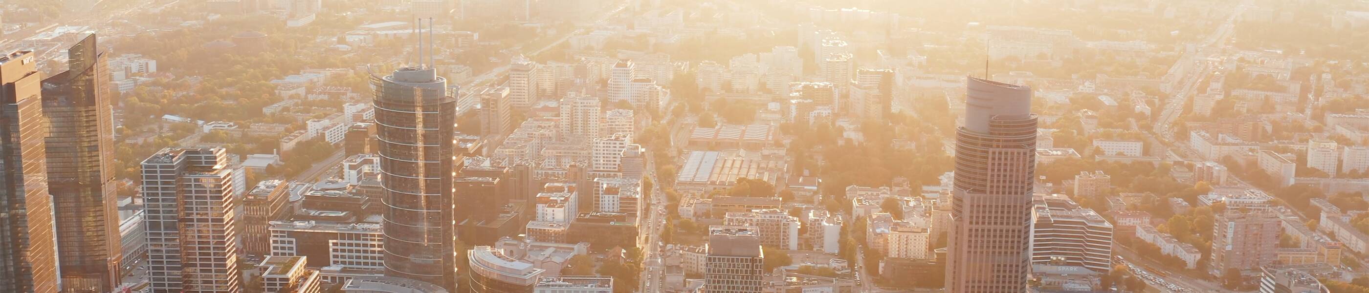 Arial view of a city