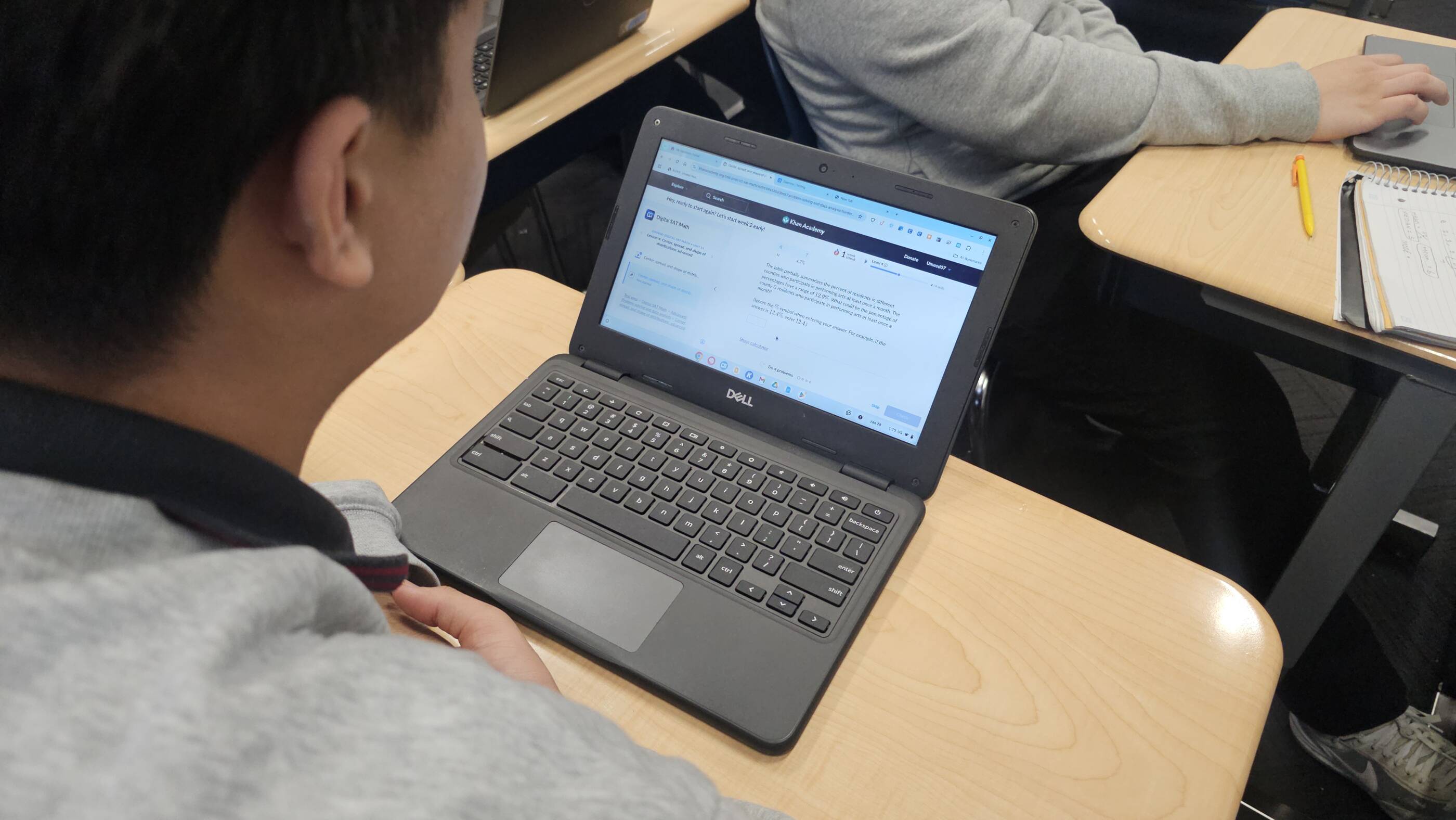 STEM student at a computer