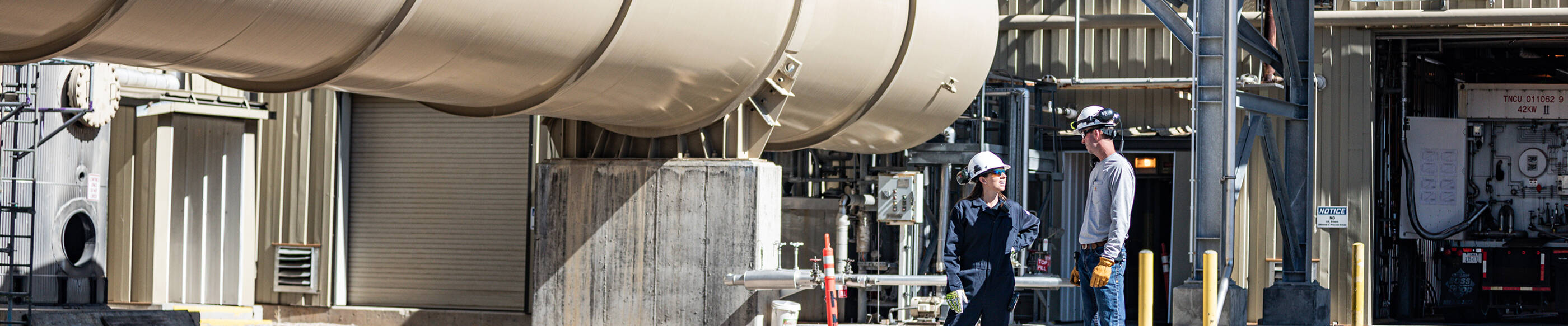 ExxonMobil employees working outside