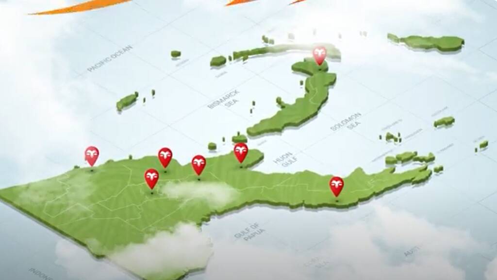 Map of ExxonMobil PNG projects