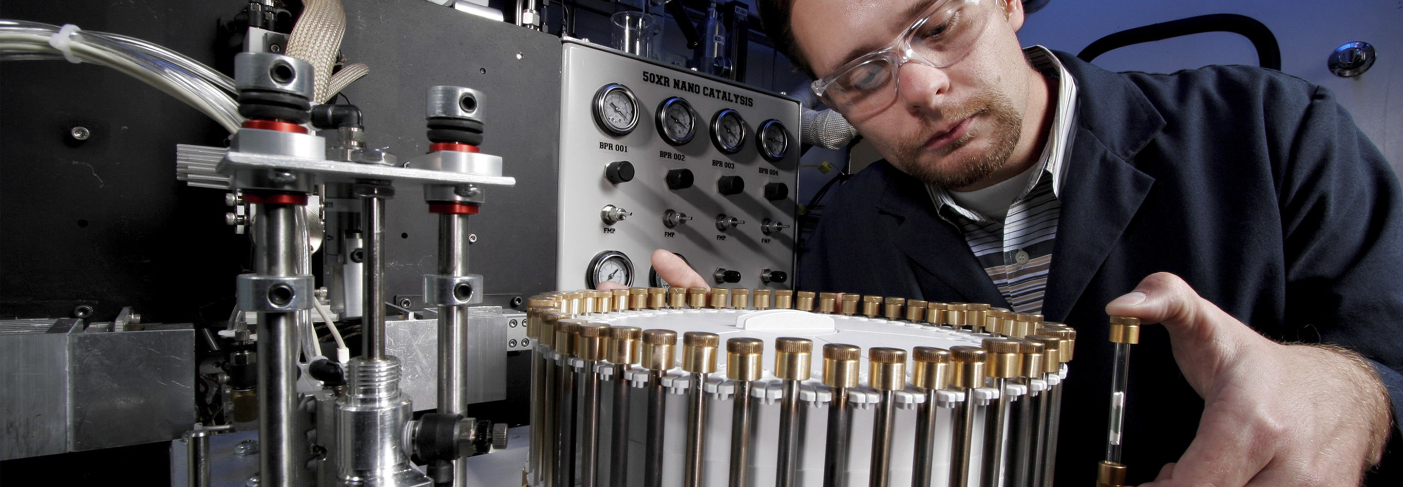 An ExxonMobil scientist working in a lab
