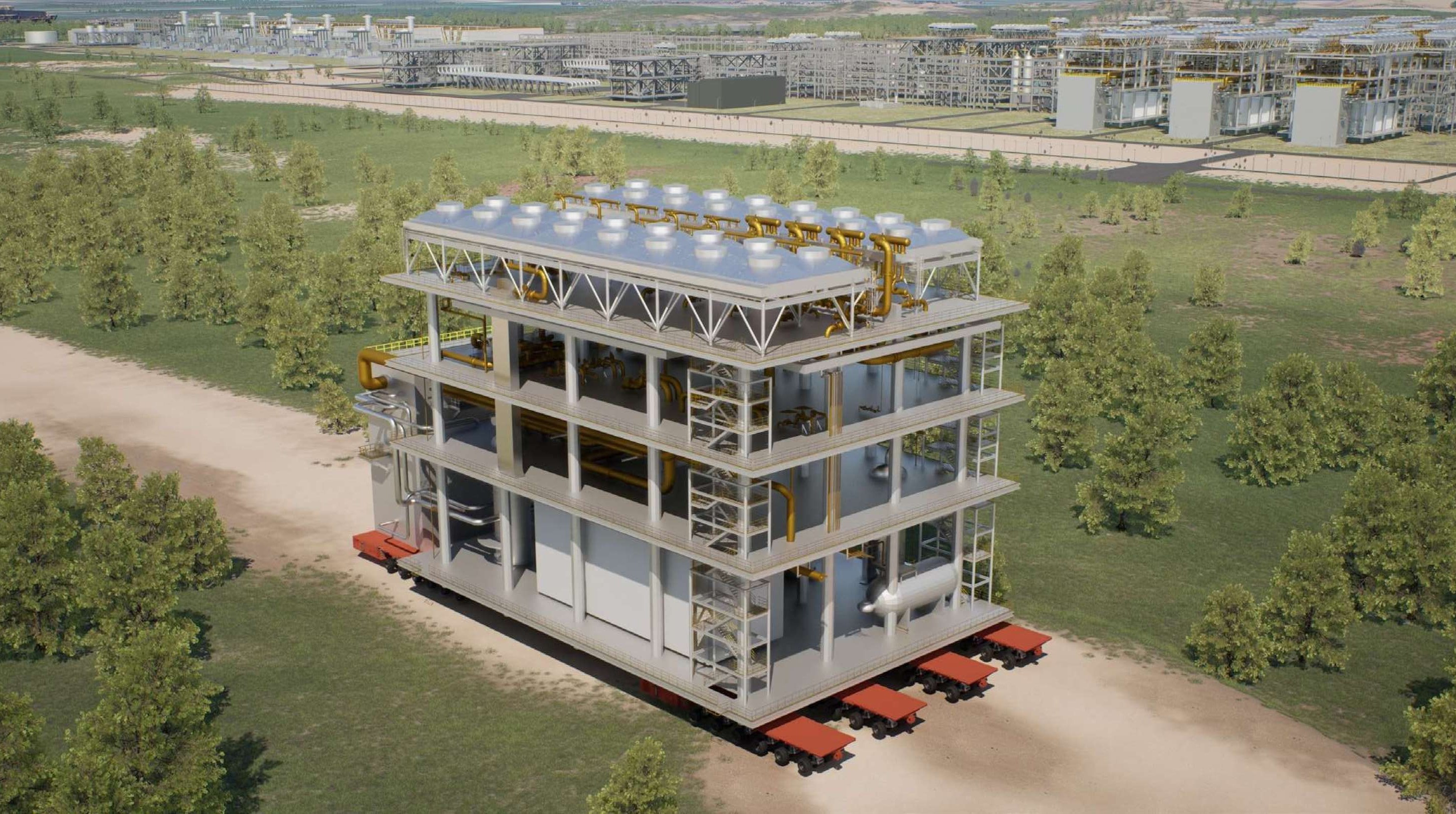 LNG module rendering