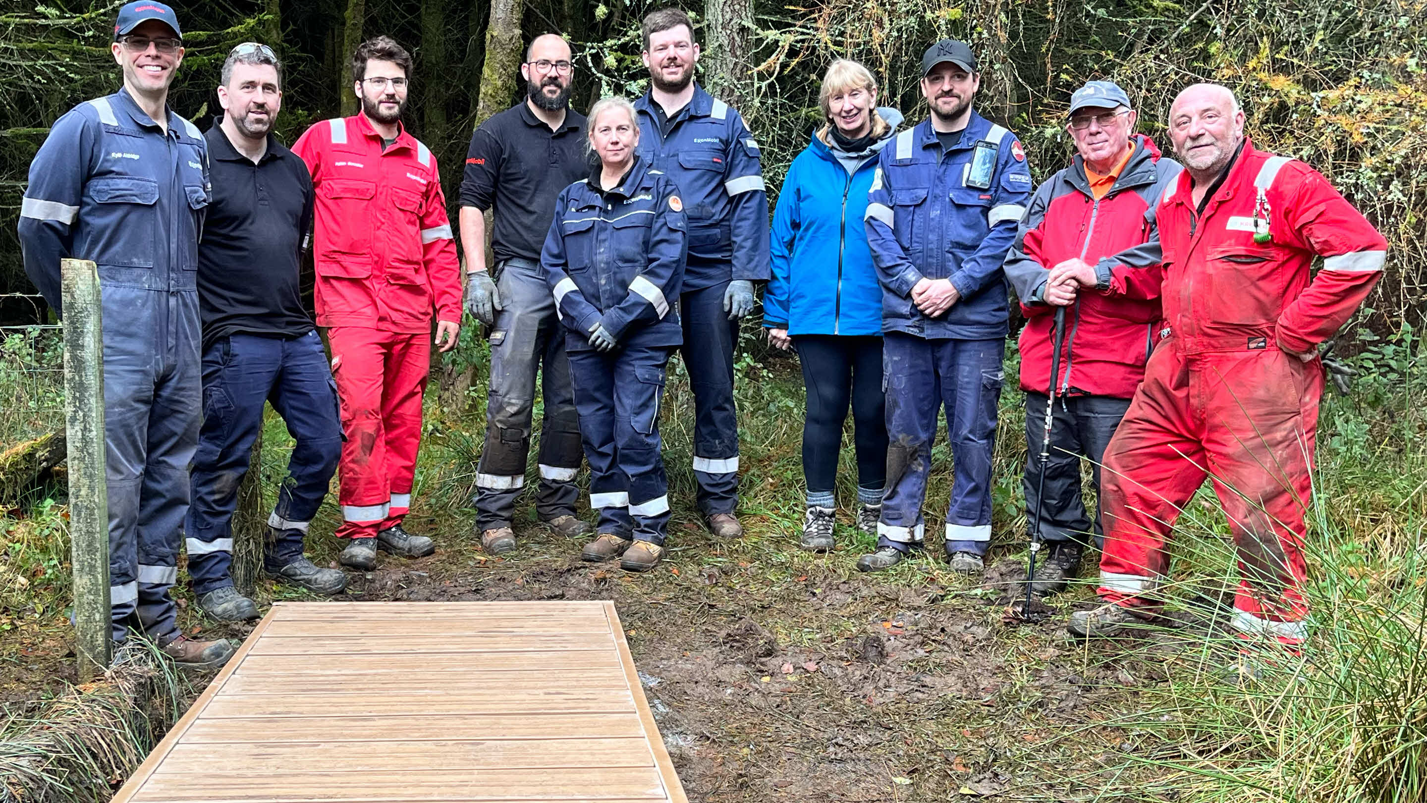 ExxonMobil Fife ethylene plant employees partner to restore walking bridges