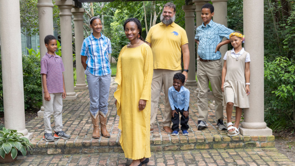 ExxonMobil Baton Rouge's Bukky Harthoorn, project development supervision, and her family